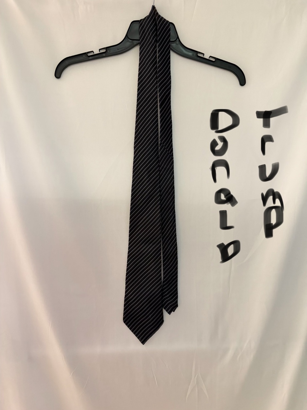Men's Black Pinstripe Formal Tie